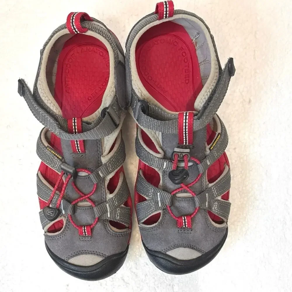 KEEN Kids' Seacamp II CNX-C 1014126 Sandals Shoes Magnet Racing Red SIZE 6